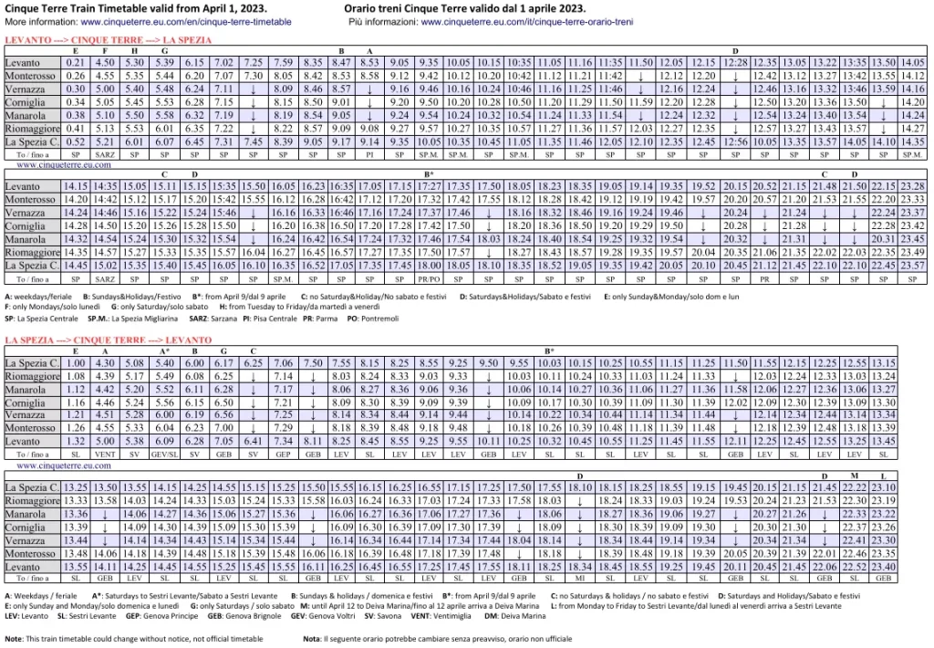 Cinque-Terre-train-timetable-orario-treni-2023